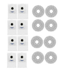 16 Stück Filter und Tuch geeignet für DEEBOOT X5 OMNI / X5 PRO OMNI Kehrroboter-Ersatzteile