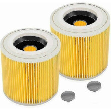 2er-Pack Patronenfilter passend für Kärcher Wd3 Premium, Wd2, Wd3, Wd3p, Mv2, Mv3 - Wd3 Filter - Ers