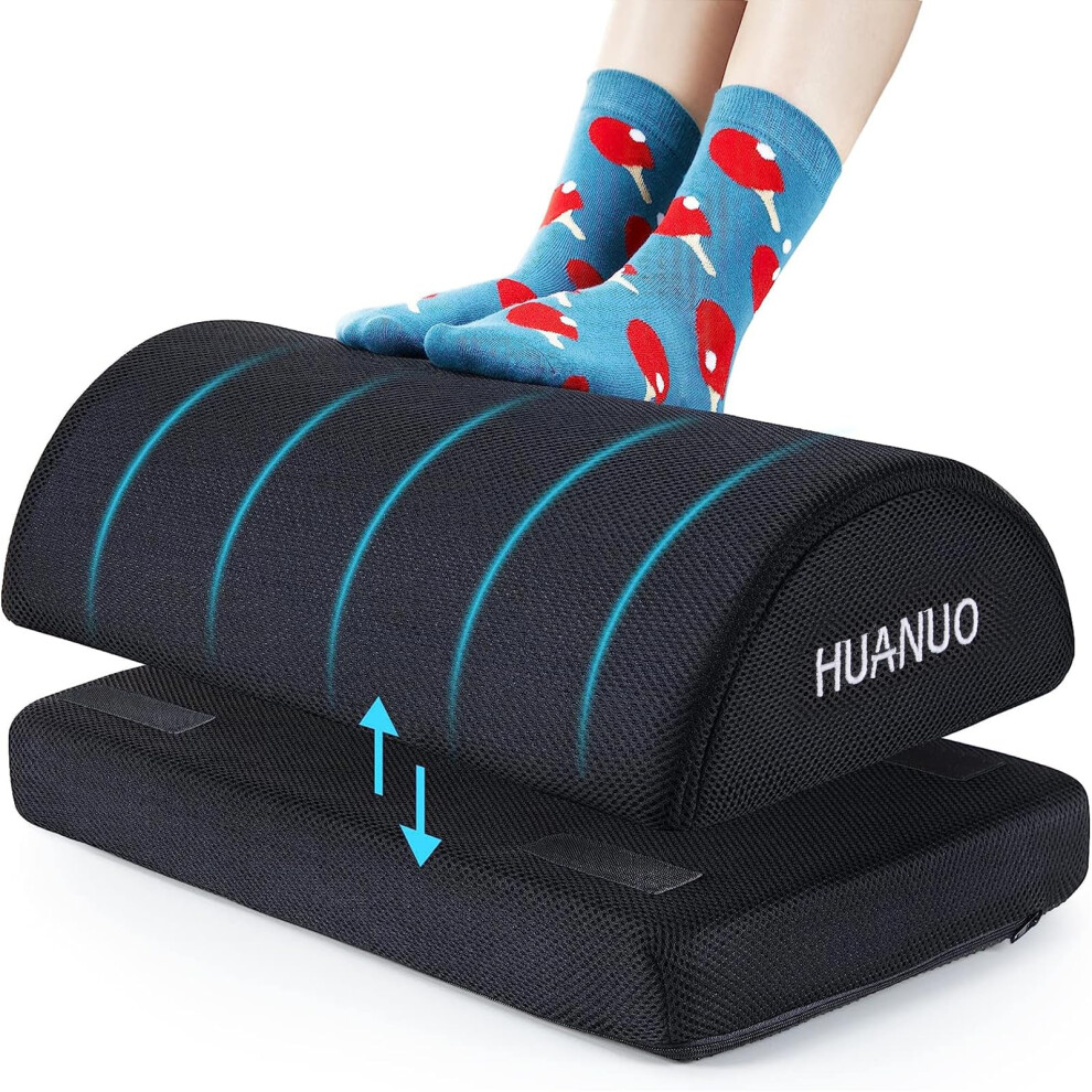 Huanuo Footrest, Under Desk Foot Rest, Foot Stool Under Desk, Ergonomic Foot Rest For Office, Home, Travel
