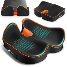 POOTACK Seat Cushion, Ergonomic Coccyx Cushion for Tailbone Pain, Sciatica Pain Relief & Hemorrhoid, Memory Foam Seat Cushion for Office Chair, Car,