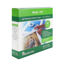 PH7-70 Acid Free Conservation Mount fixing/Frame seal White Tape 25mm x 66m