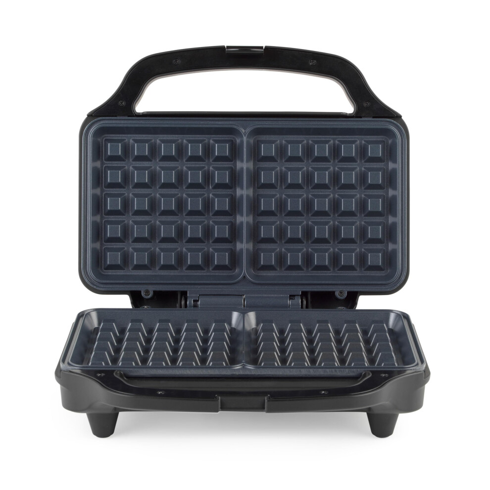 Salter Double Waffle Maker ? Non-Stick Dual Waffle Iron Plates, Deep Fill Belgian & American Waffle Machine, Automatic Temperature Control, Cool Touch