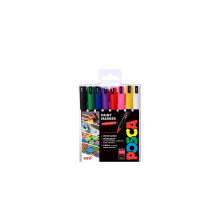 POSCA PC-1MR Permanent Marker Paint Pens, Ultra Fine Tip, Multi Surface Use On Wood Metal Paper Canvas Cardboard Glass Fabric Ceramic Rock Pebble