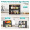 Urackify Two-Layer Large Bread Box, Bread Bins for Kitchen, Black Bread Bin with Stiped Window Door Pancel, Bread Storage with Wood Handle, kitchen 4