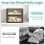 Urackify Two-Layer Large Bread Box, Bread Bins for Kitchen, Black Bread Bin with Stiped Window Door Pancel, Bread Storage with Wood Handle, kitchen 5