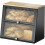Urackify Two-Layer Large Bread Box, Bread Bins for Kitchen, Black Bread Bin with Stiped Window Door Pancel, Bread Storage with Wood Handle, kitchen 1