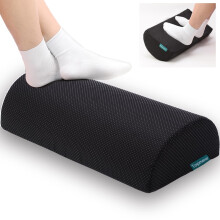 Topmener Ergonomic Foot Rest Cushion Foot Stool Under Desk with Massage Dots, Footrest Office with Washable Cover & Portable Handle, for Home Working&