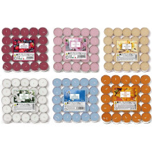 Price's Petali Brand 150 Tea Lights Candles Scented Tealights- 25 x 6 Scents Mixed Pack - Cotton Flowers, Mixed Berries, Citrus, Rose, Lavender &