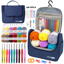 Knitiss Crochet Kits for Beginners Adults, All in One Crochet Crochet Starter Kit with 840 Yards Crochet Yarn, 10 Size Ergonomic Crochet Hooks