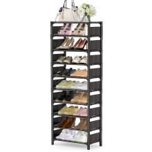 esonstyle 10 Tier Shoe Rack for 20-25 Pairs, Metal Shoe Storage Organizer, Space Saving Narrow Vertical Shoe Shelf for Entryway, Bedroom, Hallway,