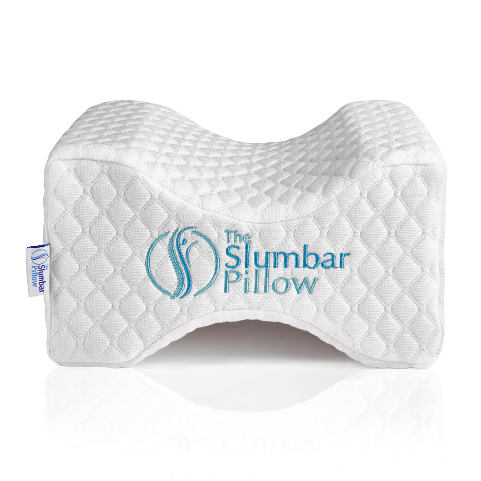 The Slumbar Pillow Knee Pillow To Relieve Lower Back, Knee, Hip And Joint Pain, Sciatica And Pregnancy Discomfort | Ideal For Side Sleepers | Premium Memory Foam Leg