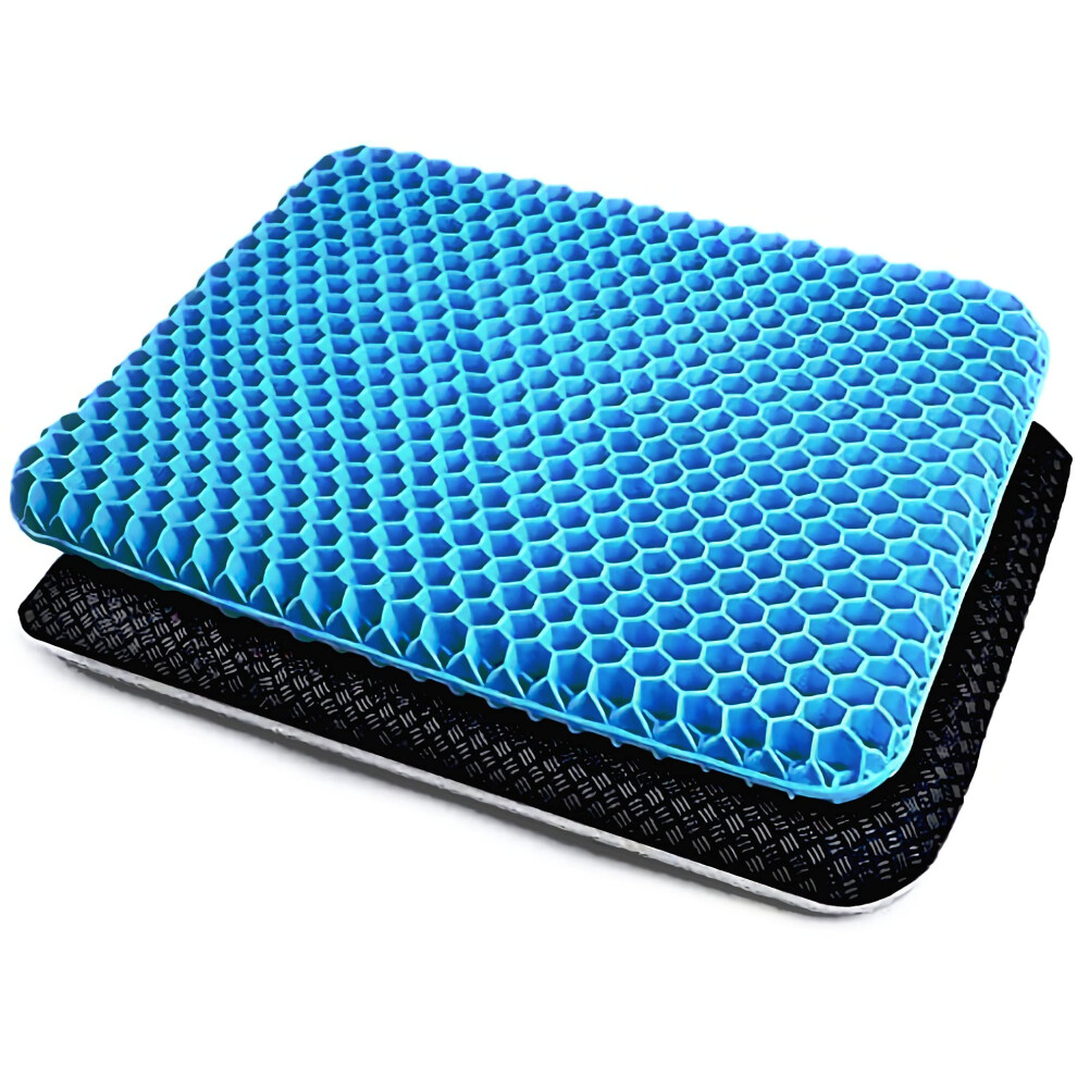 Reenosh Gel Seat Cushion Double Thickness Honeycomb Design, Orthopaedic Cushion For Sciatica Tailbone Coccyx Pain Relief And Support, For Office Chair