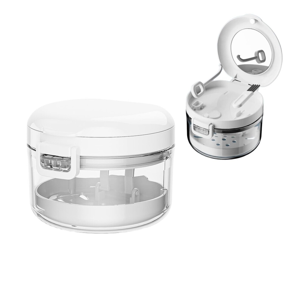 White Braces Box For Dentures, Travel Prosthesis Storage Container With Strainer, Kfo Retainer Holder,