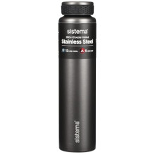 Sistema Hydrate Stainless Steel Water Bottle | 280 ml | BPA-Free | Double Wall Vacuum Insulated Metal Water Bottle | Keeps Liquid Hot & Cool |