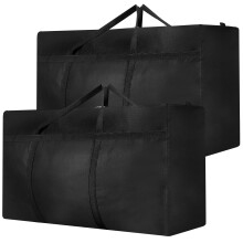 2 Pcs 180L Large Storage Bag, Extra Large Moving Bag with Zips for Moving Storage Clothes Bedding Duvet Quilt Blankets Waterproof Jumbo Storage Bags