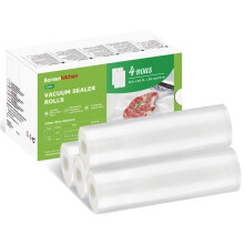 Bonsenkitchen Vacuum Food Sealer Rolls Bags 4 Rolls 20 x 500 cm, BPA Free, Commercial Grade Textured Food Vacuum Sealer Bag, Thick Embossed Bags for