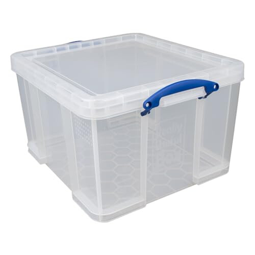 Really Useful Really Useful Box Plastic Storage 42 Litre Clear (Pack Of 2) 1