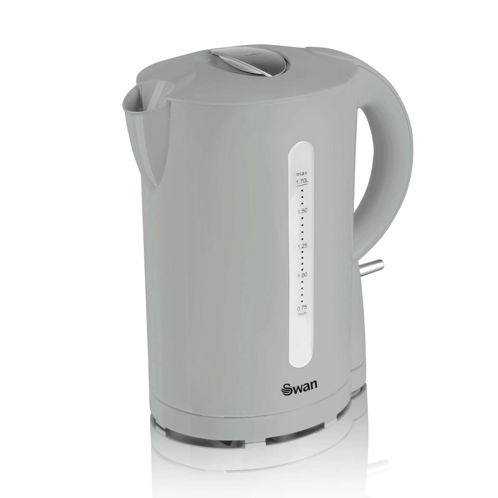 Swan Sk18121gryn Jug Kettle With Rapid Boil, Detachable Filter, 1.7L, 2200W, Grey