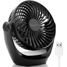 OCOOPA Desk Fan, Small Fan with Powerful Air and Silent Operation, Adjustable Speed, 360? Rotating Head, Laptop Fan for Bedroom, Office, Domair