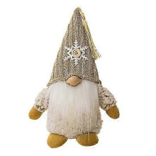 Poupée gnome de Noël, faite à la main, tricotée, chapeau pointu, flocon de neige, arbre, barbe complète, mignon