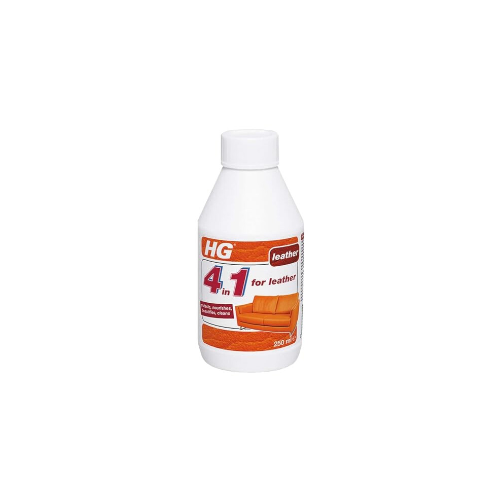 Hg Deep Cleaner For Leather, Leather Cleaner & Faux Leather Cleaner, Safe & Mild For Coloured Leather, Water Based Bag, Boot, Jacket & Leather Sofa