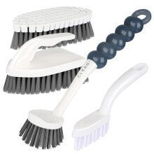 GIPTIME 5PCS Brushes for Cleaning, Kitchen Brush, Includes Pan Cleaning Brush, Scrub Brush Comfort Grip, Bathroom Brush, Shoe Brush Track Groove Gap