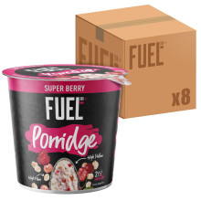 FUEL10K Super Berry Porridge Pot, High in Protein & Fibre, 70 g (Pack of 8)