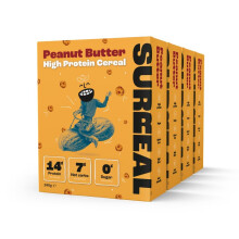 Surreal Peanut Butter - High Protein Cereal - Zero Sugar- Healthy Plant Based Cereal - High in Fibre - Low Carb - Gluten Free - Vegan - 14g of
