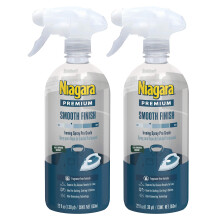 NIAGARA Spray Starch (22 Oz, 2 Pack) Trigger Pump Liquid Starch for Ironing, Non-Aerosol Spray on Starch, Reduces Ironing Time, No Flaking, Sticking