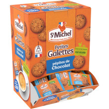 St-Michel - Small Pure-Butter & Chocolate Chips French Galettes - Coffee Side, Individually Wrapped - Petites Galettes tout au Beurre & aux P?pites de
