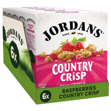 Jordans Country Crisp Raspberry | Breakfast Cereal | Vegetarian | 6 PACKS of 500 g