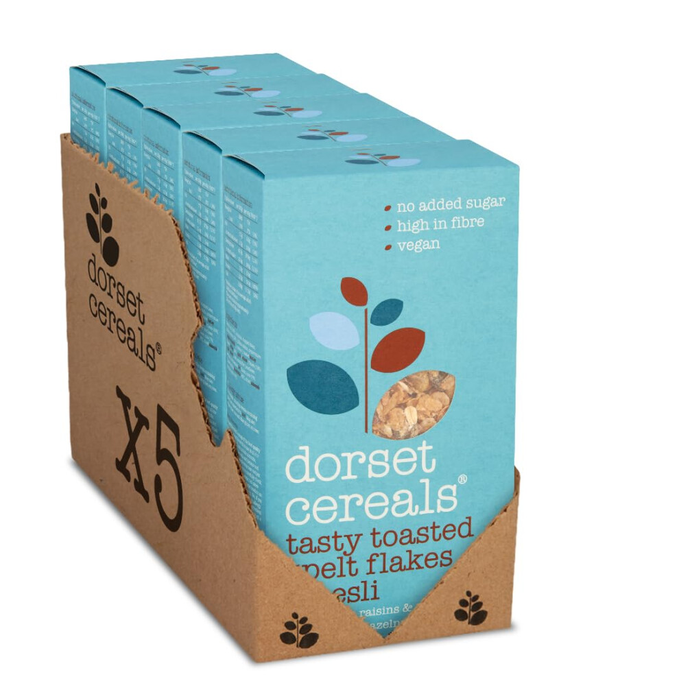 Dorset Cereals Tasty Toasted Spelt Muesli | Healthy Breakfast Cereal | Vegan | High Fibre | 5 Packs Of 570G