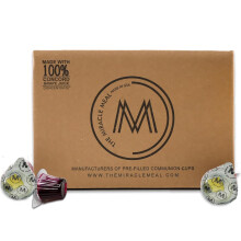 The Miracle Meal Pre-Filled Communion Cups & Wafer - Box of 250 - Concord Grape Juice & Wafer- Made in the USA - Premium Quality Guaranteed