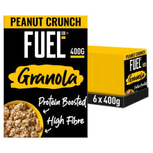 FUEL10K Peanut Loaded Chunky Granola, Protein Boosted & High in Fibre, 400 g (Pack of 6)