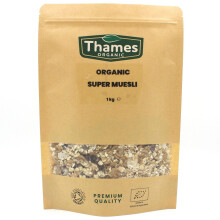 Organic Super Muesli - No Additives, No Preservatives, A Blend of Dried Fruits Nuts & Seeds, Vegan, GMO-Free, Certified Organic - Perfect for