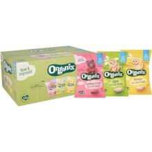 Organix Rice Cake Clouds Variety Pack, Organic Snack, Finger Food, 7+ Months, 40 g (Pack of 15)