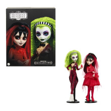 Monster High Skullector Beetlejuice Beetlejuice Doll 2-Pack, Collectible Betelgeuse and Lydia Deetz Set with Accessories and Displayable Packaging,