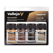 AV Vallejo Pigments Set - Dust & Dirt, 35 ml (Pack of 4)
