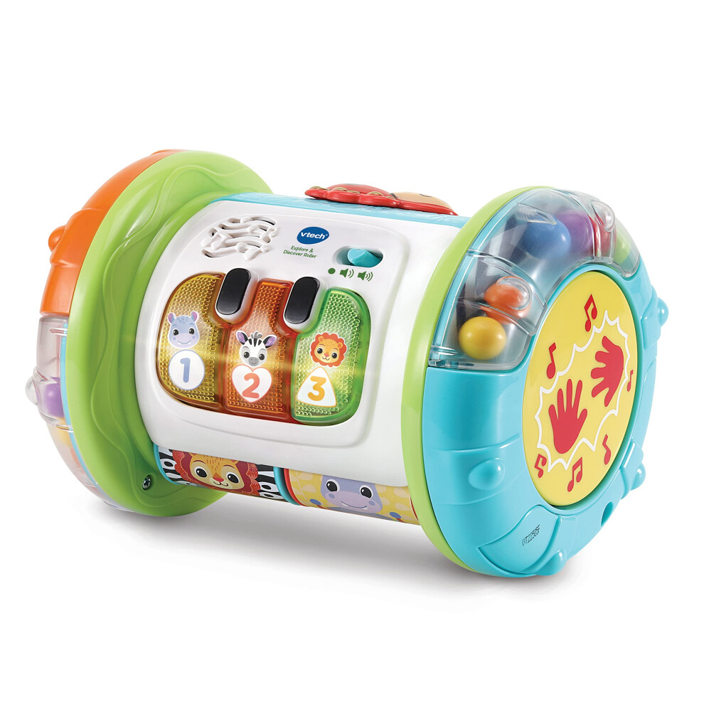 Vtech Baby Explore & Discover Roller, Interactive Baby Toy With Gears, Rollers, Beads, Lights & Music, Roll & Push Gift For Infants 6, 9, 12 Months +,