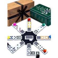 Jaques of London Mexican Train Dominoes Game | Dominoes Set for Children & Adults | Family Game in a Tin Box | Since 1795