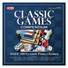 Ideal Classic Games Compendium: Over 100 classic family games Classic Board Games For 1+ Players Ages 4+, Assorted Colourslime Green