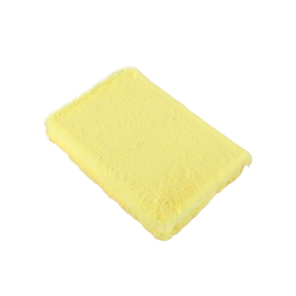 Student Diary Plush Aesthetic Journaling Notebook for Girls Fuzzy Yellow Journal 8.5x6 Inches Cute Fluffy Design-image-OPC-PK52J2B-NEW