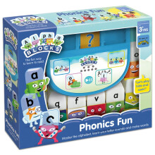 Alphablocks AN20 Phonics Fun Toy-Learn Letter Recognition and Sounds, Spelling and Vocabulary-Perfect for Interactive Play and Child Development,