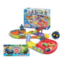 VTech Toot-Toot Drivers Super Circuit RC Raceway, Toy Car Playset with 2 Vehicles Included, 3 Exciting Crash Zones, Songs & Fun Phrases, Interactive