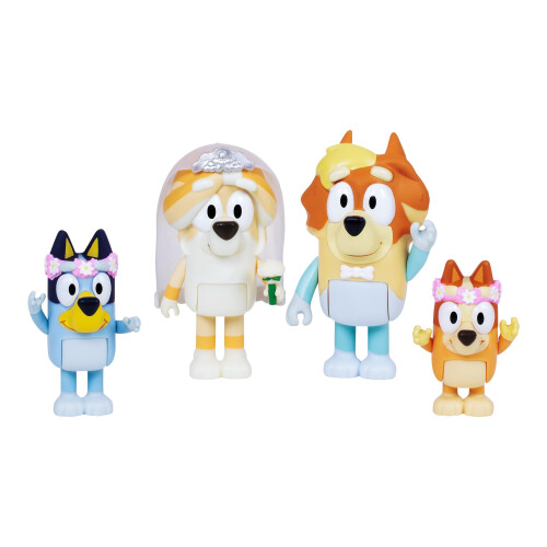 Bluey Bluey Figure 4-Pack Wedding Time