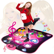 JUYOUNGA Dance Mat Toys for Girls - Play Mat with LED Lights, Adjustable Volume, 5 Game Modes, Built-in Music, Dance Game Pad Toy Christmas Birthday