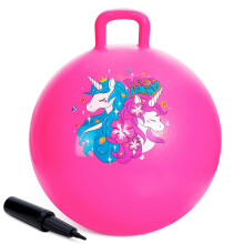 U&C Planet 18 Inch Space Hoppers for Kids,Jumping Ball with Handle,Unicorn Inflatable Hopping Balls,Hopper Ball with Pump for Boys Girls Age 3-8