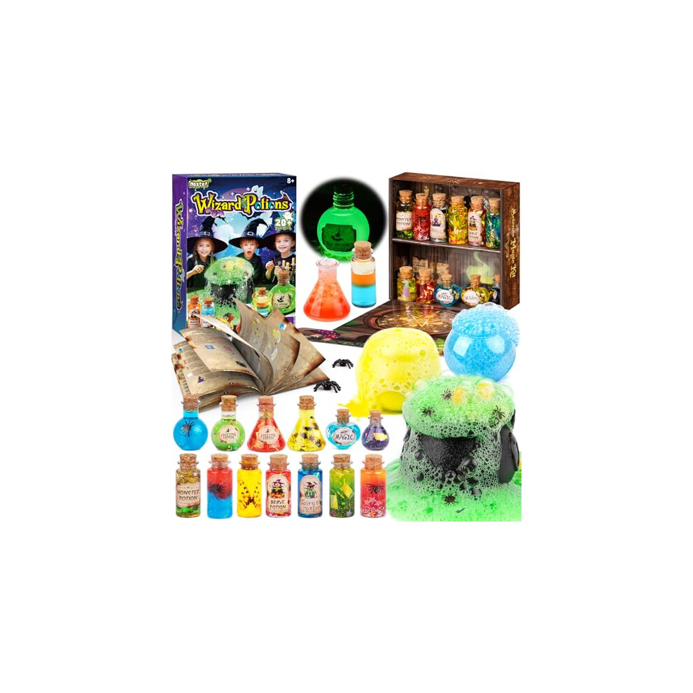 Mostof Wizard Potions Kits For Kids, Mix 20+ Science Magic Experiments Potions With Magic Cauldron, Creative Christmas Birthday Gift Toy For Boys