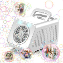 Tecnock Bubble Machine, Automatic Bubble Blower 15000+ Bubbles Per Minute, Bubble Machine for Kids Toddler, Portable Bubble Maker with 2 Speeds,