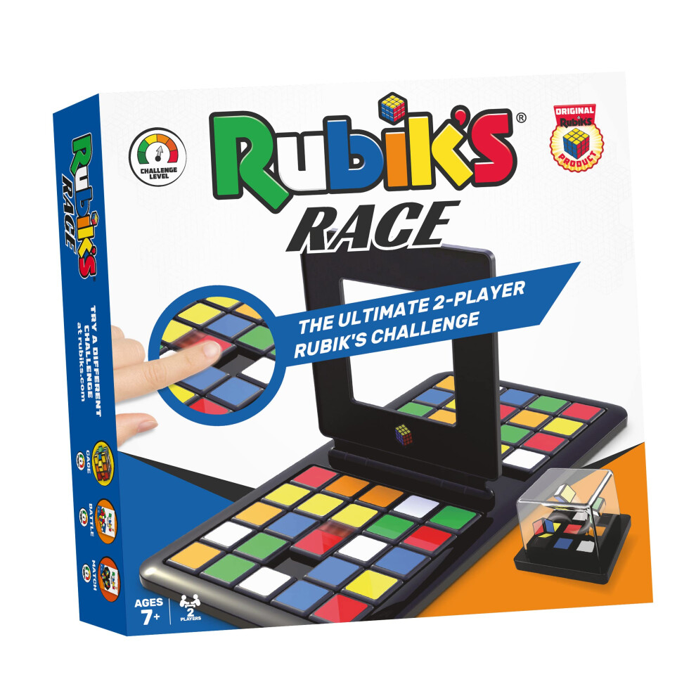 Ideal | Rubik's Race Game: The Ultimate 2 Player Rubik's Challenge! | Two Player Family Games | For 2 Players | Ages 7+